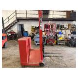 Dayton Electric Forklift. 1000 Lb Capacity. Power up and down. Manual push. Model No 1BS60
