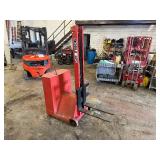 Dayton Electric Forklift. 1000 Lb Capacity. Power up and down. Manual push. Model No 1BS60