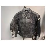 Black Women's Leather Biker Jacket (Size 12)