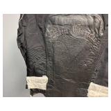 Black Women's Leather Biker Jacket (Size 12)