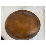 Egyptian-Themed Etched Copper Decorative Wall Plates (Qty 3) 11 1/2', 11 1/2', 9 1/2'