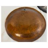 Egyptian-Themed Etched Copper Decorative Wall Plates (Qty 3) 11 1/2', 11 1/2', 9 1/2'