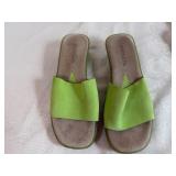 Aerosoles Green Slip on Sandals Size 8, Stuart Weitzman Gold Wedge Sandals ~ 8.5