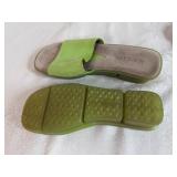 Aerosoles Green Slip on Sandals Size 8, Stuart Weitzman Gold Wedge Sandals ~ 8.5