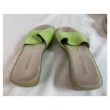 Aerosoles Green Slip on Sandals Size 8, Stuart Weitzman Gold Wedge Sandals ~ 8.5