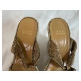 Aerosoles Green Slip on Sandals Size 8, Stuart Weitzman Gold Wedge Sandals ~ 8.5