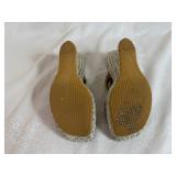 Aerosoles Green Slip on Sandals Size 8, Stuart Weitzman Gold Wedge Sandals ~ 8.5