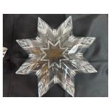 Beautiful Pair of Cristal d'Arques Paris Eight-Pointed Star Large Crystal Bowls 12' x 12' x 5'