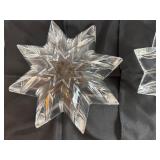 Beautiful Pair of Cristal d'Arques Paris Eight-Pointed Star Large Crystal Bowls 12' x 12' x 5'