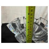 Beautiful Pair of Cristal d'Arques Paris Eight-Pointed Star Large Crystal Bowls 12' x 12' x 5'