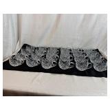 Set of 24 Vintage Ceska Canterbury Crystal Cups Distinctive Diamond Cut Pattern in Excellent Condition