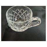 Set of 24 Vintage Ceska Canterbury Crystal Cups Distinctive Diamond Cut Pattern in Excellent Condition
