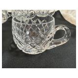 Set of 24 Vintage Ceska Canterbury Crystal Cups Distinctive Diamond Cut Pattern in Excellent Condition