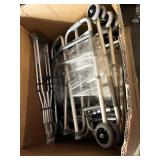 Lot of mobility aids including folding walkers, wheeled walker, quad canes, side walker and crutches. Plus all inside the large Gaylord!!  These lightweight, adjustable aids offer reliable support and