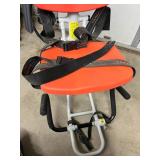 MSRP $4000 Ferno Model 49 Sirocco Evacuation Stair Chair Wheel Assisted Patient Transport Folds Compact Heavy Duty Metal Frame Multi Strap Restraints Telescoping Handles Perfect For EMS Fire Rescue Ho