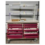 MSRP $8,500 – Herman Miller Healthcare Modular Drawer Storage Cart, Double-Wide Rolling Supply Cabinet w/ 13 Drawers for Clinics Craft Studios Fish Houses Tool Storage