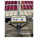 MSRP $300 Luxor WSCC-2 Two-Shelf Collapsible Wire Utility Cart - Heavy-Duty Steel, Easy Maneuverability, Space Saving Rolling Transport Cart Perfect For Medical Facilities Warehouses Mailrooms Retail 