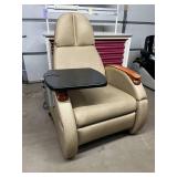 Reclining Patient Treatment Chair Medical Exam Chair w/ Moving Side Table Adjustable Comfort Chair Perfect For Clinics Dialysis Infusion Tattoo PMU Med Spa Treatments Recovery Rooms Patient Procedures