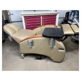 Reclining Patient Treatment Chair Medical Exam Chair w/ Moving Side Table Adjustable Comfort Chair Perfect For Clinics Dialysis Infusion Tattoo PMU Med Spa Treatments Recovery Rooms Patient Procedures