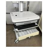 MSRP $3,800! Ergotron SV32-91211 StyleView WOW Cart – Premium height-adjustable workstation for sit/stand charting. Features spacious surface, slide-out keyboard tray, built-in drawers & smooth 