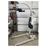 MedCare MAX-600 Lift-N-Weigh Bariatric Electric Patient Lift 600 lb Capacity Floor Lift Adjustable Base Emergency Stop Manual Lowering 24V Battery Powered Safe Transfers + Weighing Perfect For Hospita