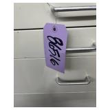 Mobile Locking Medical Supply Cart Rolling Drawer Cabinet Heavy Duty Steel Build Quiet Smooth Drawers Spill-Proof Top + Protective Bumper Easy Rolling Casters #86516