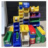 MSRP $1800 HUGE Lot #2 of 90+ AkroBins Stackable Storage Bins Mixed Sizes Heavy Duty Organizer Bins Perfect For garage organization, workshop parts, tools, hardware, craft rooms, warehouse sorting, sc