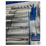MSRP $1,500 Osteonics Axial Tapered Reamer Set. Precision "drill bits" used to shape bone for joint implants- Durable stainless steel, includes sterilization case, and ensures a perfect implant fit.
