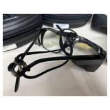 Lot of 4 Laser Safety Glasses -premium brands like NoIR & Phillips. These goggles block harmful invisible light, keeping eyes safe during DIY laser work. Features mixed protection levels & cas