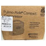 NEW in open box: DeVilbiss Pulmo-Aide Compact Compressor Nebulizer (3655D). A machine that turns liquid medicine into a fine mist you can breathe in. Small, portable, and durable—perfect for managin