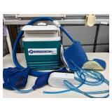 Breg Polar Care 300 unit with Multi-Use WrapOn pad and pump. This system circulates ice water to joints for easy pain and swelling relief. It