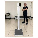 MSRP $800 Rice Lake 150-10-5 Eye-Level Digital Physician Scale 550 lb Capacity Motiontrap™ Movement Compensation Integrated Height Rod + Large LCD Push Button Display Stable Wide Base w/ Nonslip Mat