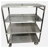Lakeside Manufacturing Stainless Utility Cart 3 Shelf Heavy Duty Quiet Sound Deadening Panels Non Marking Casters Bumpers Welded Frame Perfect For Hospital Food Service Lab Transport Medical Supply De