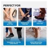 MSRP $100 EMSense Triple Therapy Foot Massager Wraps Left & Right Heat + Vibration + Compression Rechargeable Cordless Device Adjustable Settings Great For neuropathy discomfort, sore feet, tingli