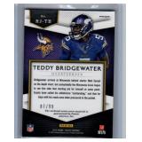 Teddy Bridgewater Vikings RC Jersey Card