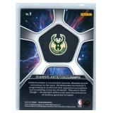 Giannis Antetokounmpo Inserts and Steph Curry Red Cracked Ice