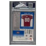 Jerry Rice 2001 Leaf Cert. Material Jersey Card PSA NM 7