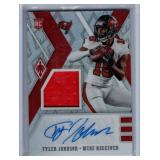 Tyler Johnson Gophers / Bucs RC Jersey Auto Card