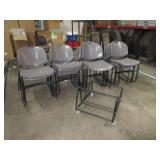 UBIQUE GROUP NESTING CHAIRS WITH TRANSPORT RACK