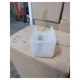 CLEAR, STACKABLE PLASTIC BINS.
