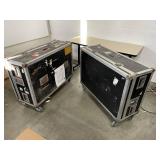 Lot of 2 - Martin Professional Lighting Control System Console MAXxyz in Heavy Duty ATA-Rated Shipping Cases with Casters
