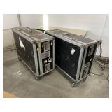 Lot of 2 - Martin Professional Lighting Control System Console MAXxyz in Heavy Duty ATA-Rated Shipping Cases with Casters