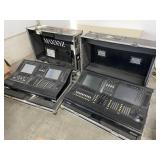 Lot of 2 - Martin Professional Lighting Control System Console MAXxyz in Heavy Duty ATA-Rated Shipping Cases with Casters