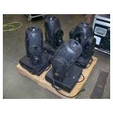 Intelligent Pro Lighting Fixture LOT - Four (4) Elation Design Spot 250 Hybrid Intelligent Spot Wash Lights - please see condition notes