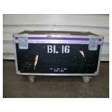 Large, Rolling Hard-Sided, Heavy-Duty Stackable Shipping / Road Case with Casters
