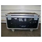 Large, Rolling Hard-Sided, Heavy-Duty Stackable Shipping / Road Case with Casters