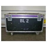 Large, Rolling Hard-Sided, Heavy-Duty Stackable Shipping / Road Case with Casters