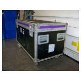 Large, Rolling Hard-Sided, Heavy-Duty Stackable Shipping / Road Case with Casters
