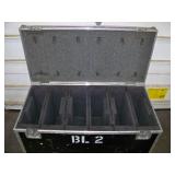 Large, Rolling Hard-Sided, Heavy-Duty Stackable Shipping / Road Case with Casters