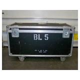 Large, Rolling Hard-Sided, Heavy-Duty Stackable Shipping / Road Case with Casters